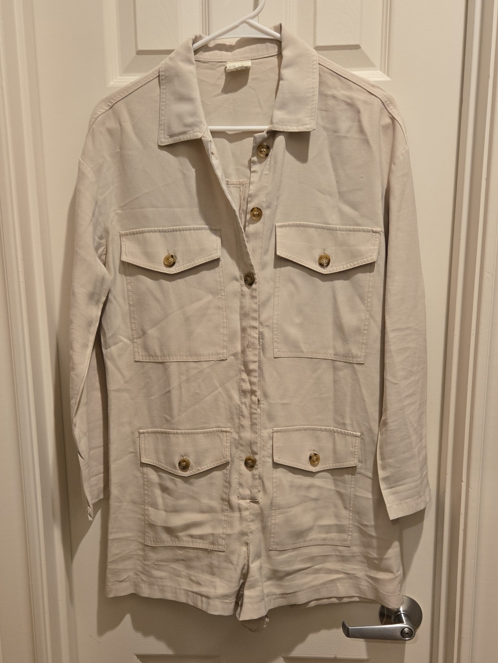 Classic Women's Cream Utility Romper